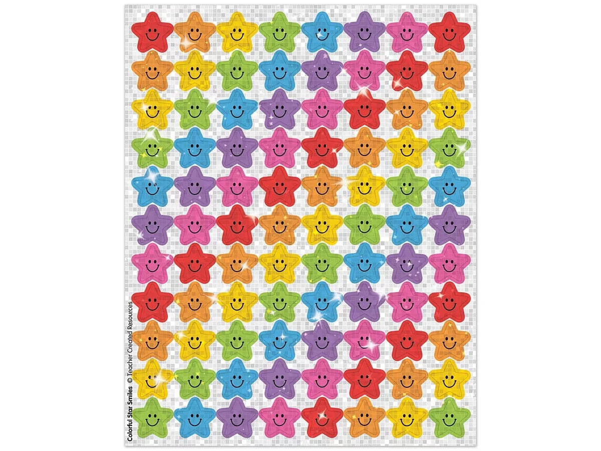 Colorful Star Smiles Mini Stickers - US 2880