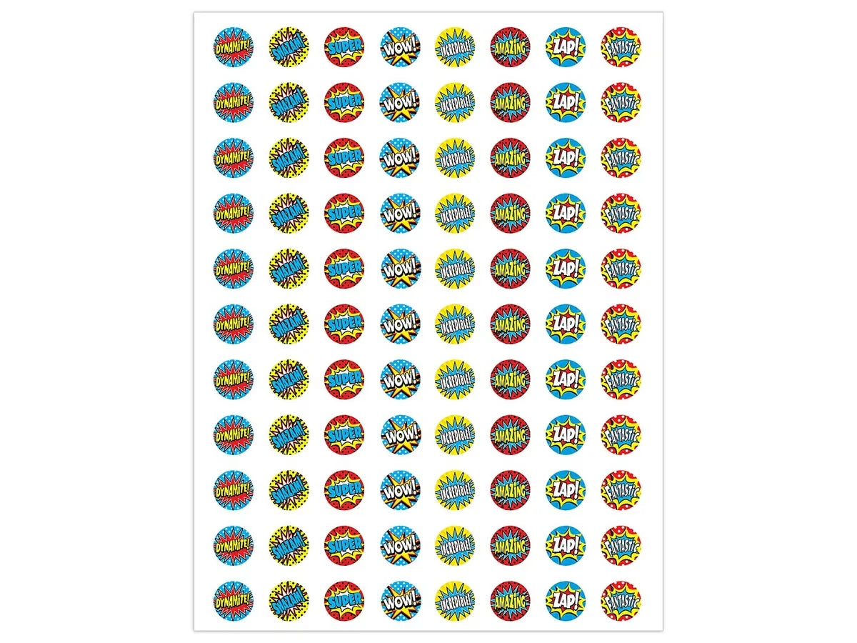 Superhero Motivational Mini Stickers - US 4582