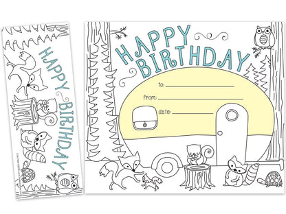 Color Me! Double-Sided Bookmark Birthday Certificates - US 6604