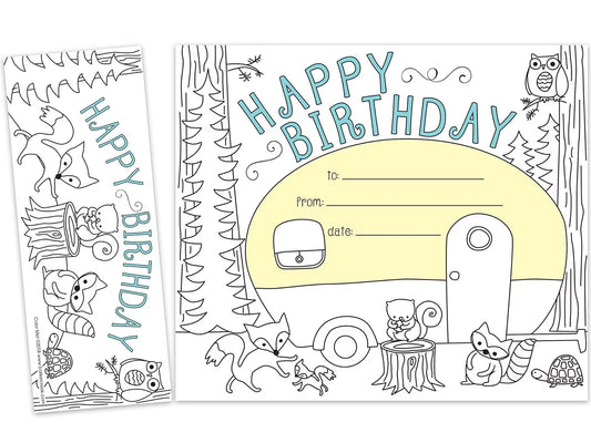 Color Me! Double-Sided Bookmark Birthday Certificates - US 6604