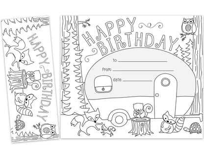 Color Me! Double-Sided Bookmark Birthday Certificates - US 6604