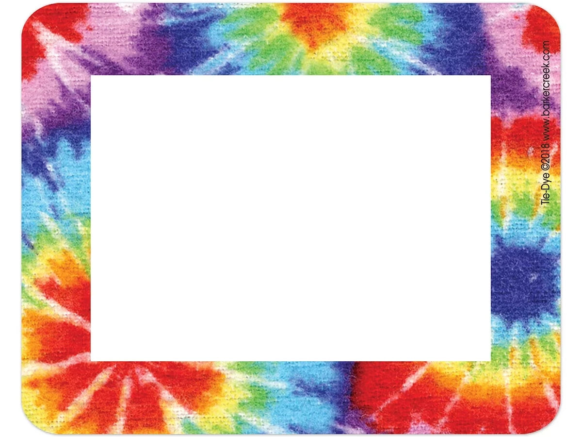 Retro Tie-Dye Name Tags - US 4147