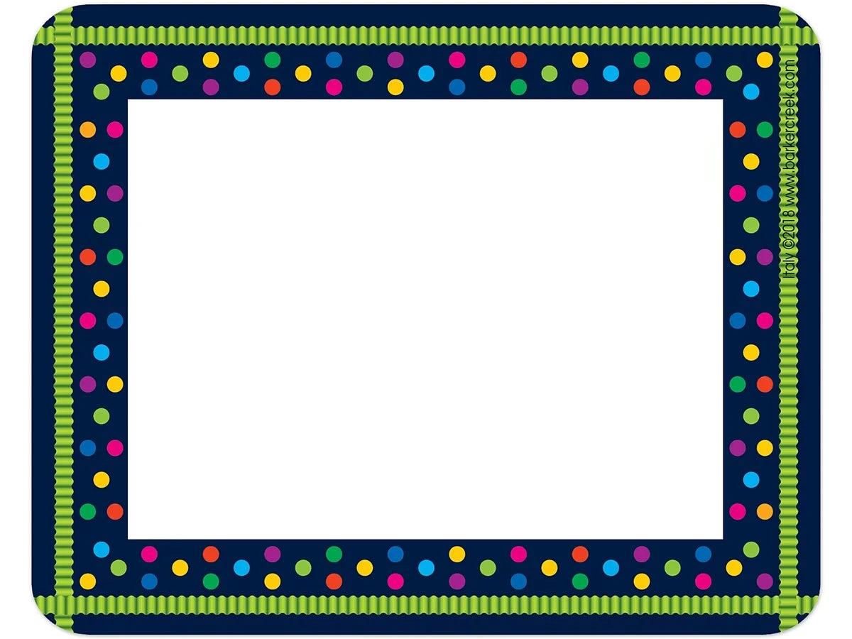 Rainbow Polka Dot Name Tags - US 3251