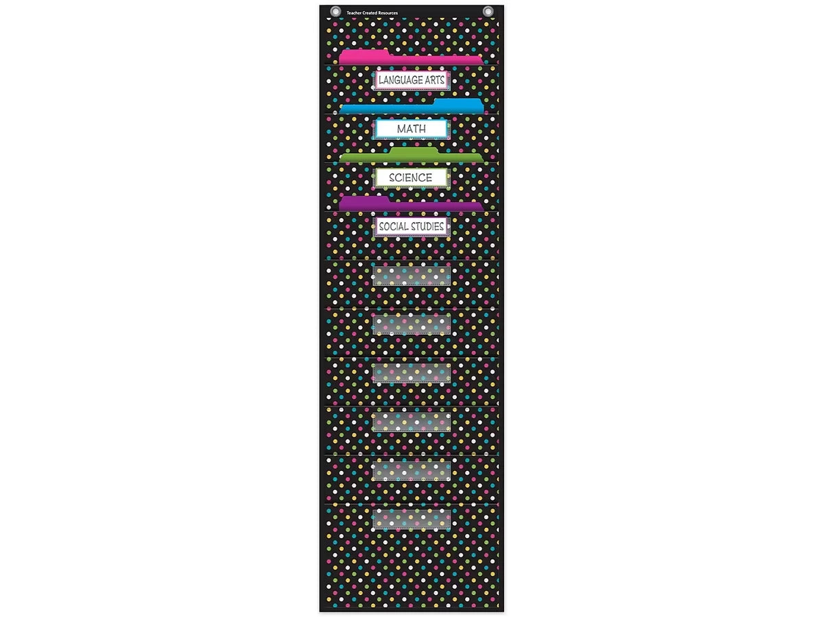 Chalkboard Brights File Folder Pocket Chart - US 6831