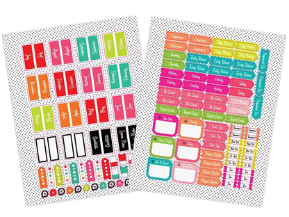 Black, White & Stylish Brights Lesson Plan & Record Book - US 9416