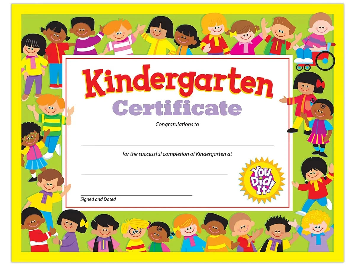 Kindergarten Graduation Certificates - US 3922