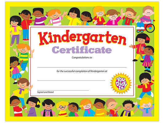 Kindergarten Graduation Certificates - US 3922