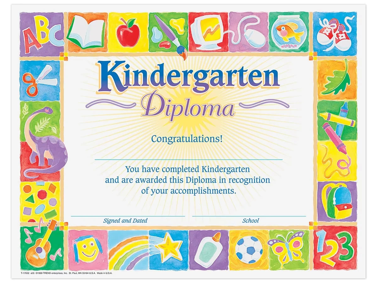 Kindergarten Diploma Certificates - US 8127
