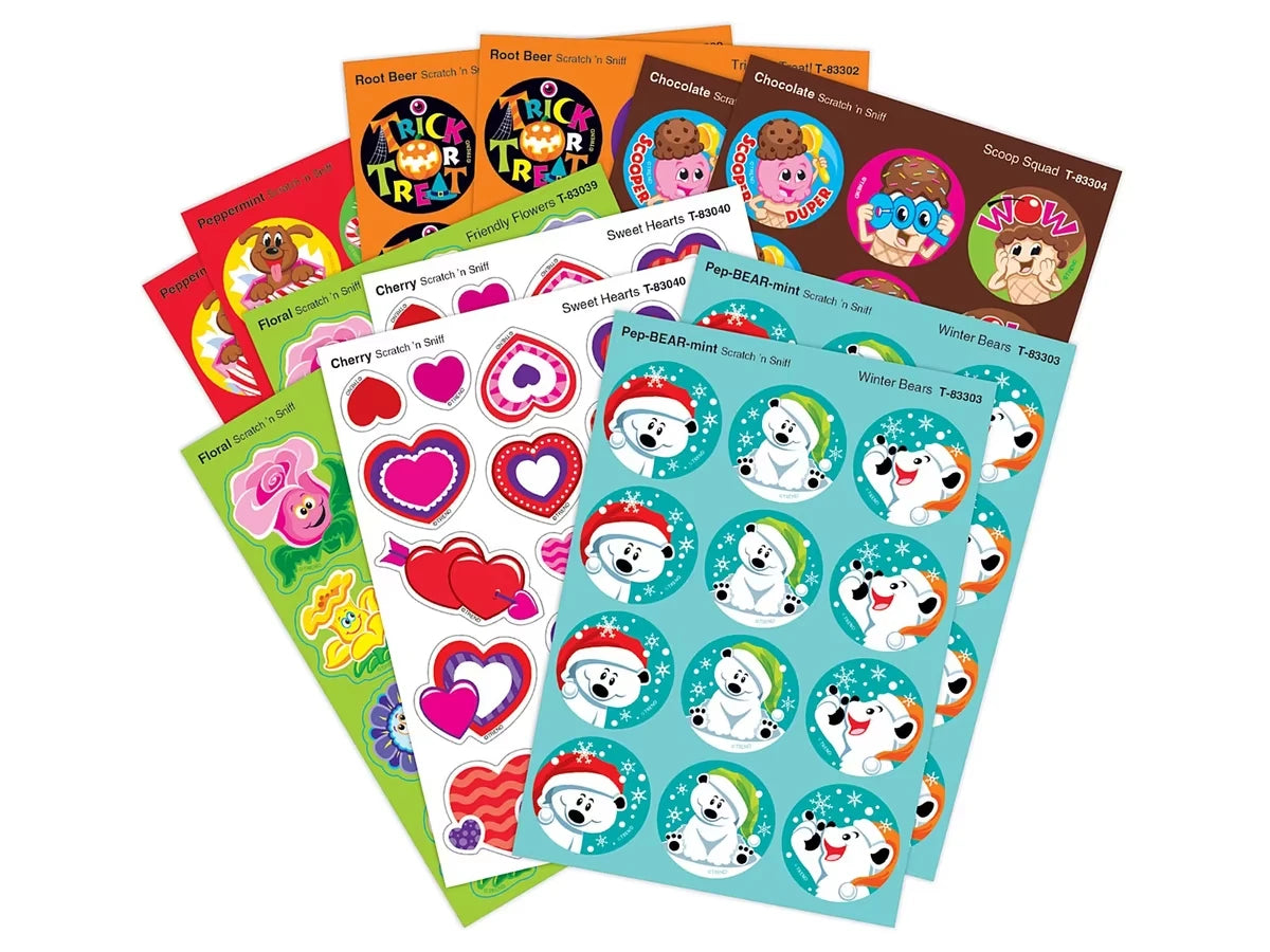 All-Year Cheer Scented Motivational Stickers - Variety Pack - US 7861