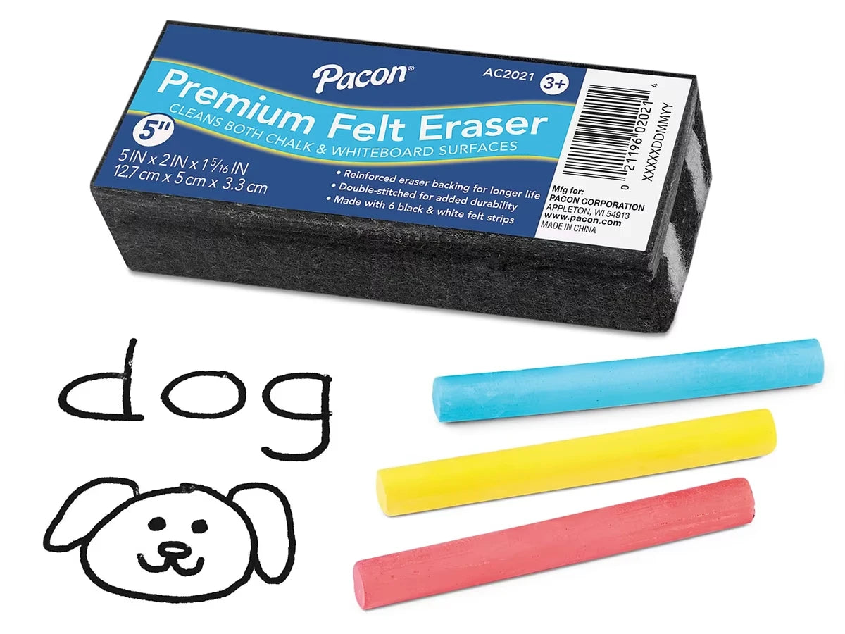 Premium Felt Chalk and Whiteboard Eraser - US 4139
