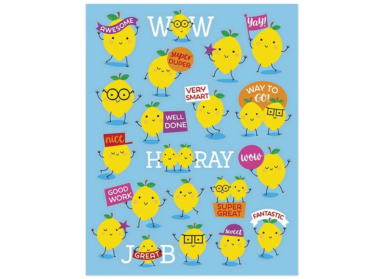 Lemon-Scented Motivational Stickers - US 4390
