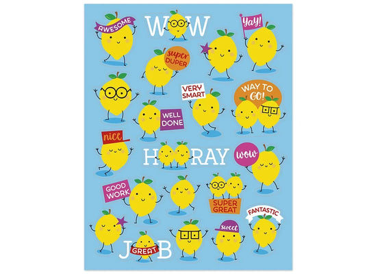 Lemon-Scented Motivational Stickers - US 4390