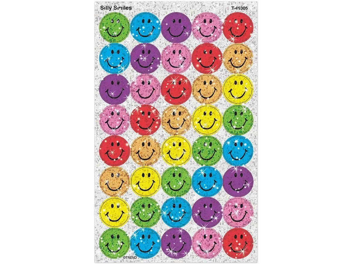 Sparkling Smiley Face Stickers - US 2504