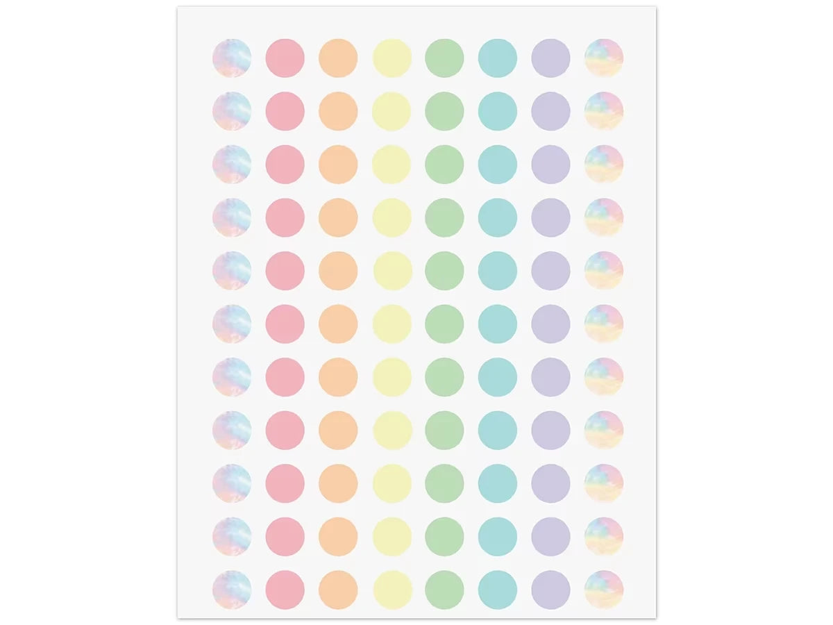 Pastel Pop Circle Mini Stickers - US 8648