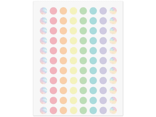 Pastel Pop Circle Mini Stickers - US 8648