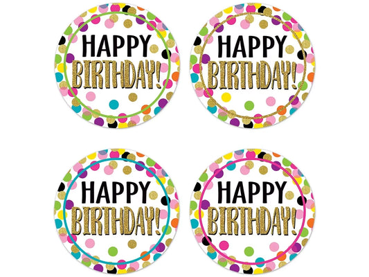 Confetti Birthday Badges - US 5531