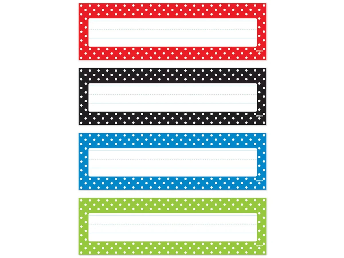 Polka Dot Nameplates - Variety Pack - US 1365