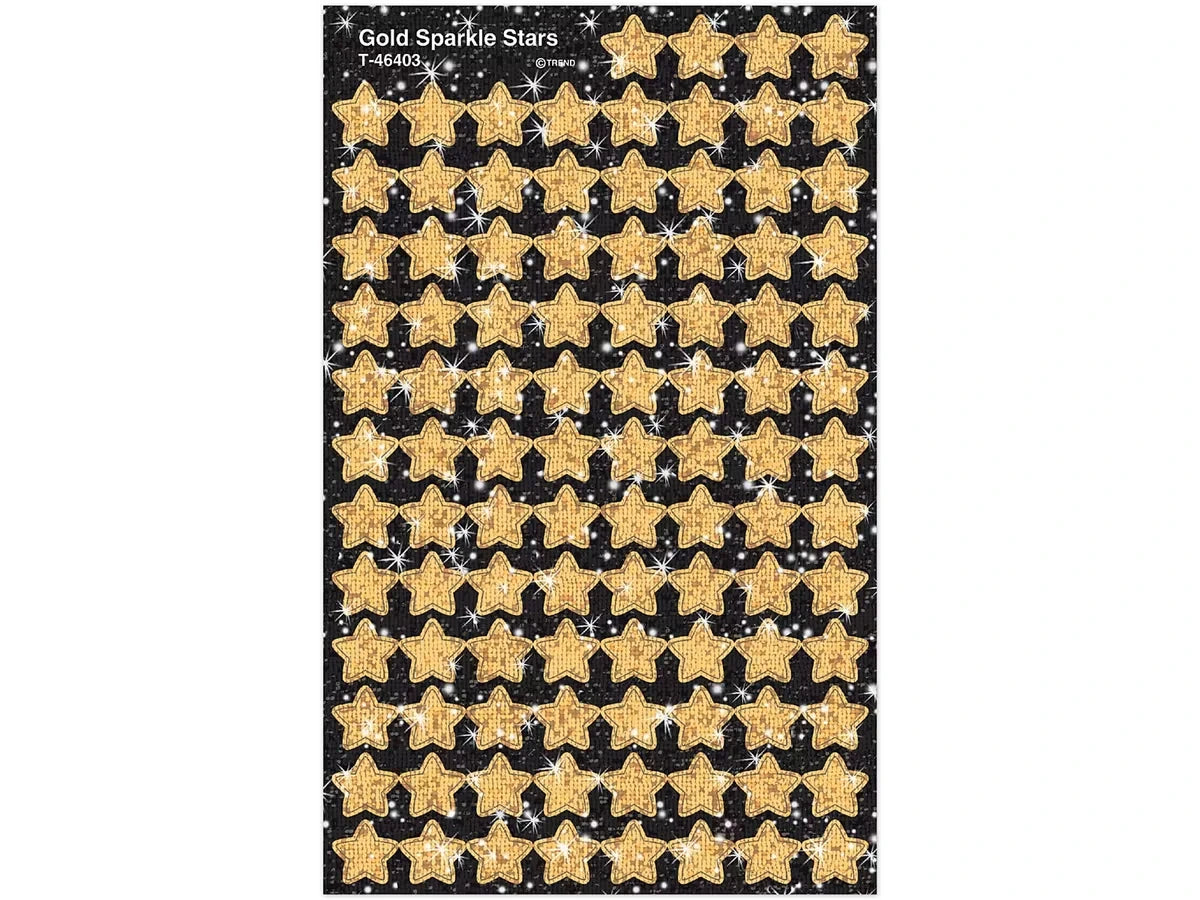 Gold Sparkling Star Mini Stickers - US 2340