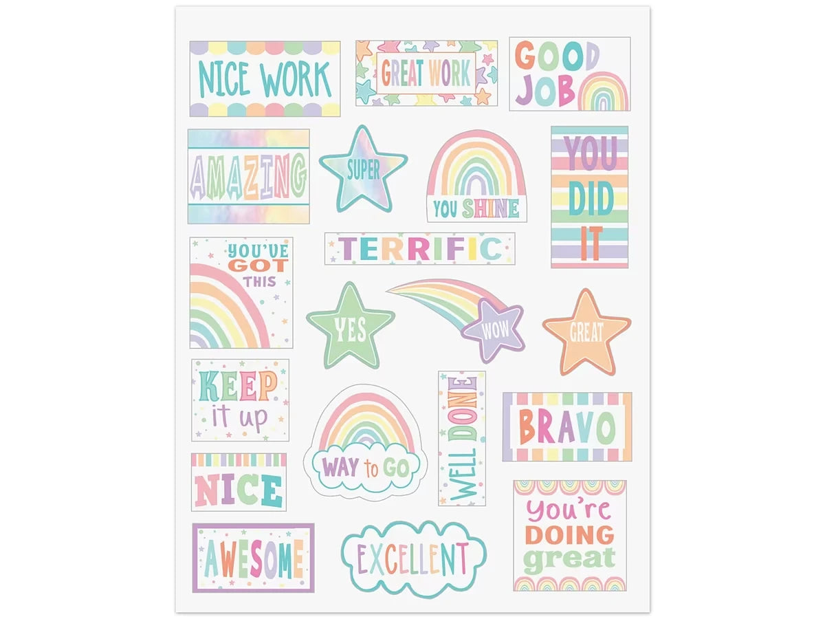 Pastel Pop Motivational Stickers - US 8225