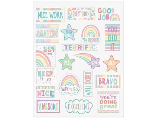 Pastel Pop Motivational Stickers - US 8225