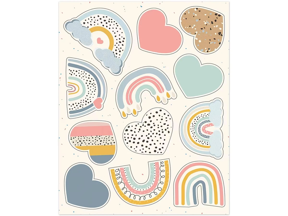We Belong Rainbow & Heart Stickers - US 9764