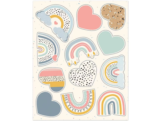 We Belong Rainbow & Heart Stickers - US 9764