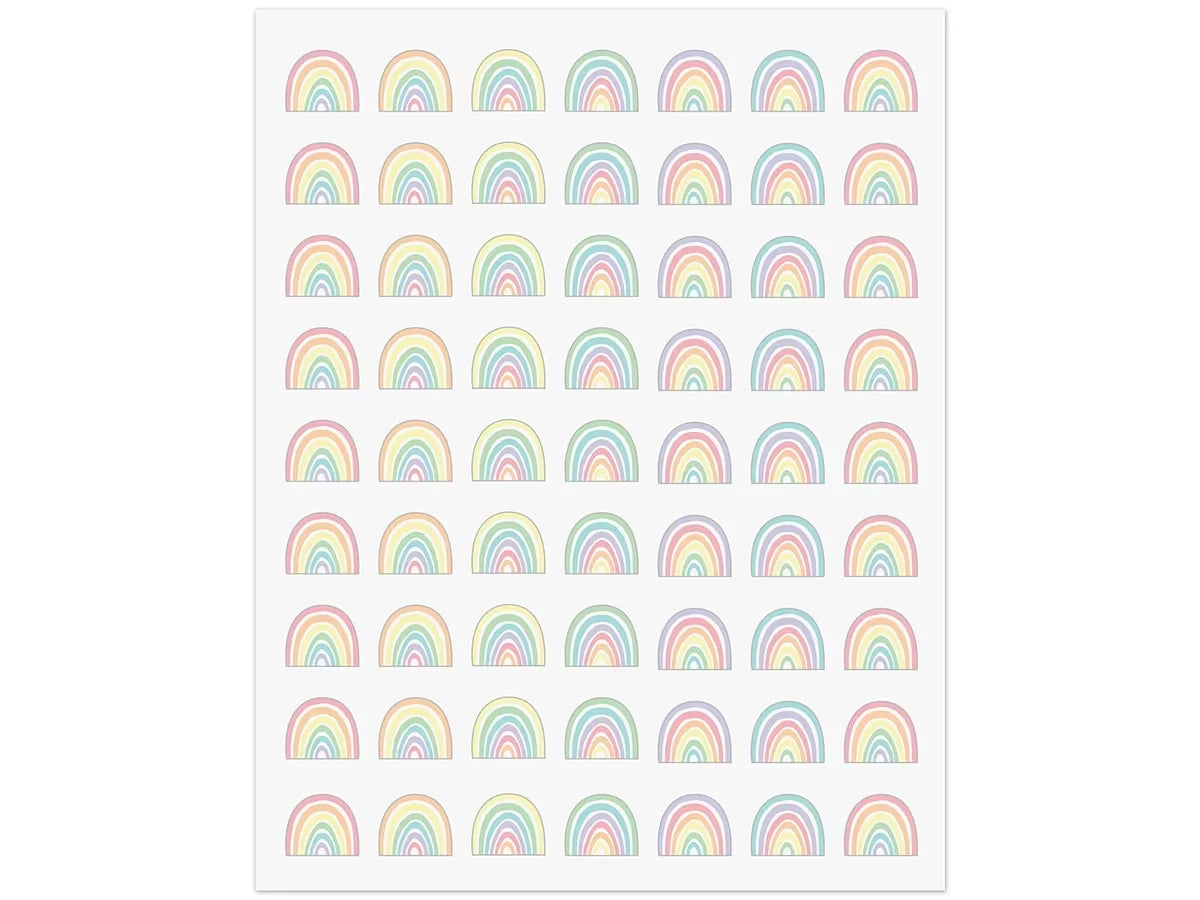 Pastel Pop Rainbow Mini Stickers - US 5477