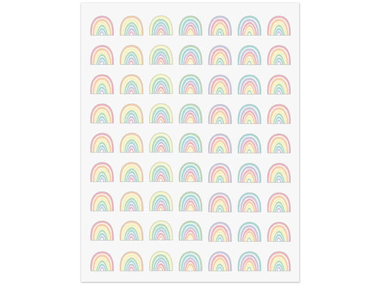 Pastel Pop Rainbow Mini Stickers - US 5477