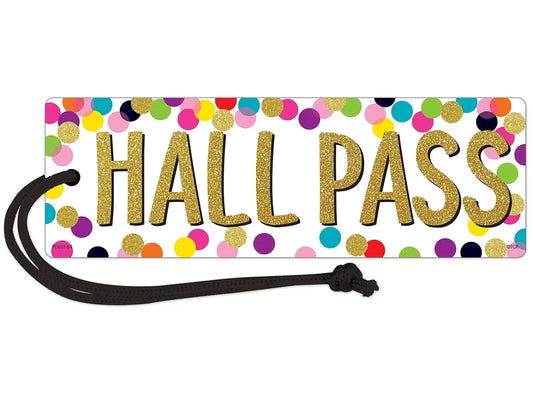 Confetti Magnetic Student Hall Pass - US 2229