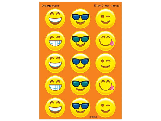 Emoji Cheer Orange-Scented Stickers - US 7701