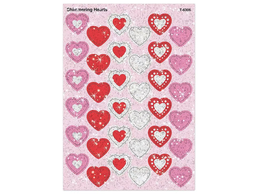 Shimmering Heart Sparkle Stickers - US 5191