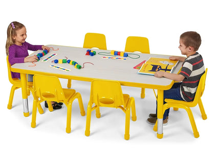 Kids Colors™ Adjustable Rectangular Tables - US 3388