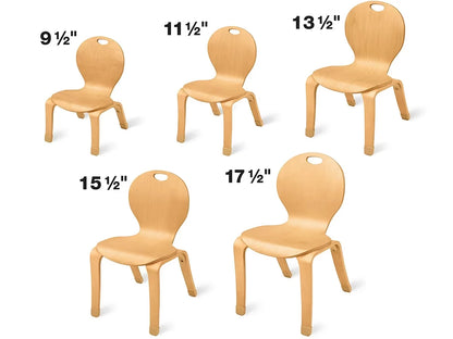 Classic Birch Classroom Stacking Chairs - US 2664