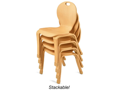 Classic Birch Classroom Stacking Chairs - US 2664