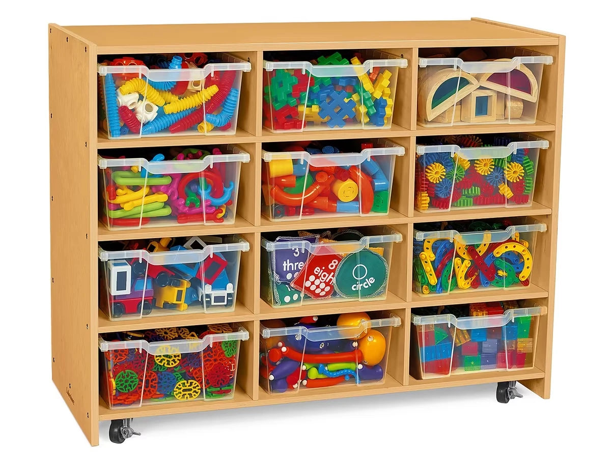 Classic Birch Big Bins See-Inside Storage Unit - 12 Cubby - US 8282