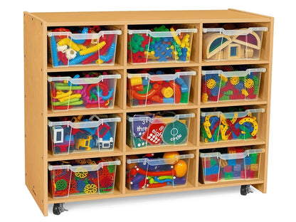 Classic Birch Big Bins See-Inside Storage Unit - 12 Cubby - US 8282