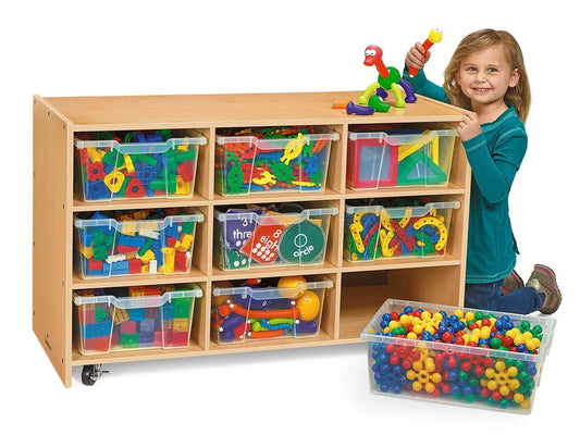 Classic Birch Big Bins See-Inside Storage Unit - 9 Cubby - US 2528