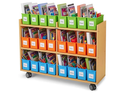 Flex-Space Mobile Storage Bin Center for 24 Students - Maple - US 1763