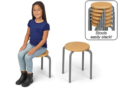 Flex-Space Premium Stacking Stools - Maple - US 9765