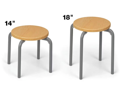 Flex-Space Premium Stacking Stools - Maple - US 9765