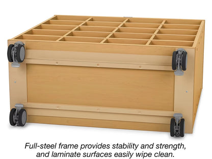 Flex-Space Mobile Clear-View 20-Bin Storage Center - Maple - US 3900