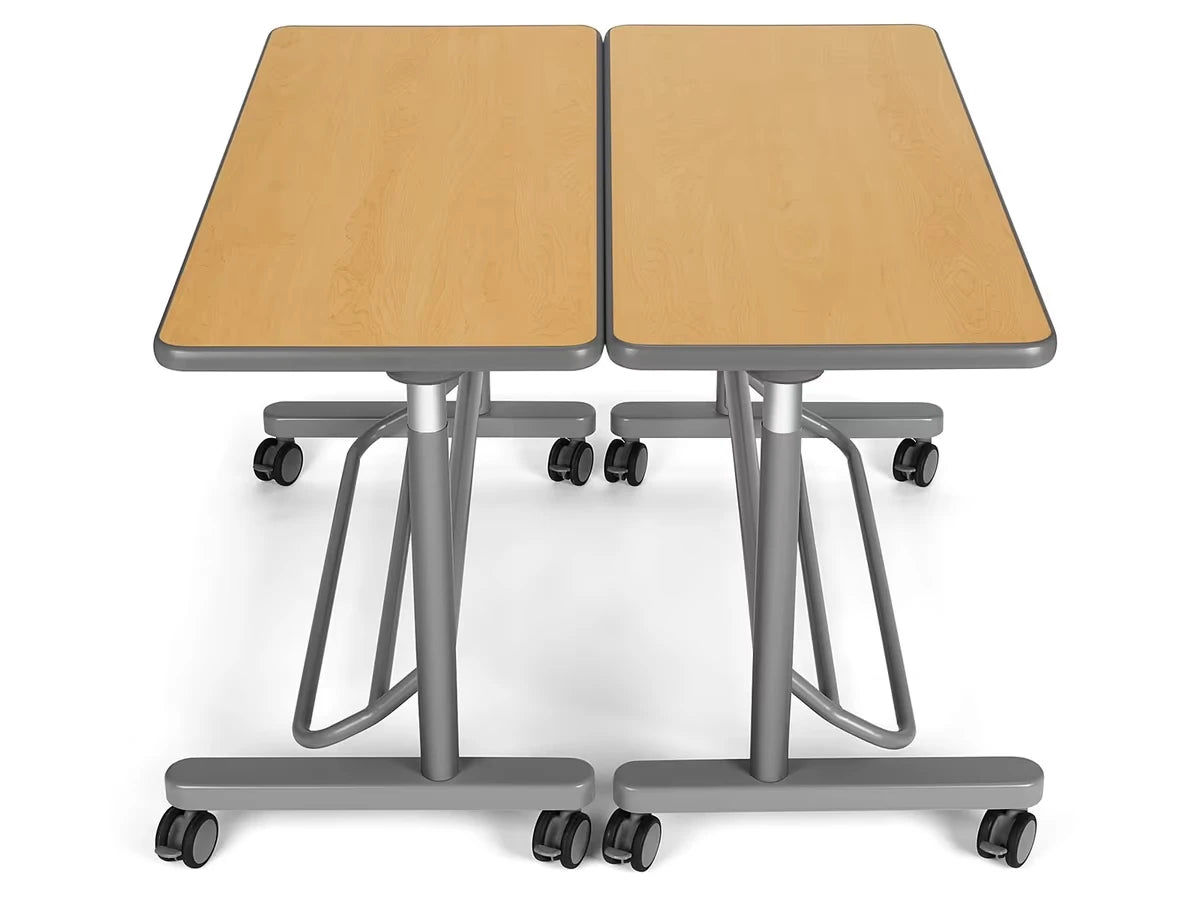 Flex-Space Mobile Standing Desk for Two - Maple - US 3127