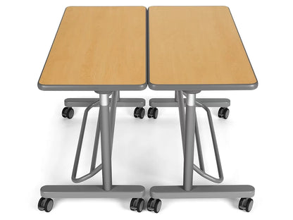 Flex-Space Mobile Standing Desk for Two - Maple - US 3127