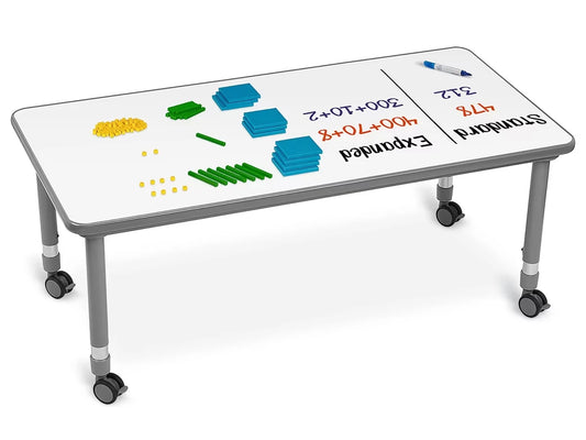 Flex-Space Write & Wipe Mobile Rectangular Table - US 1760