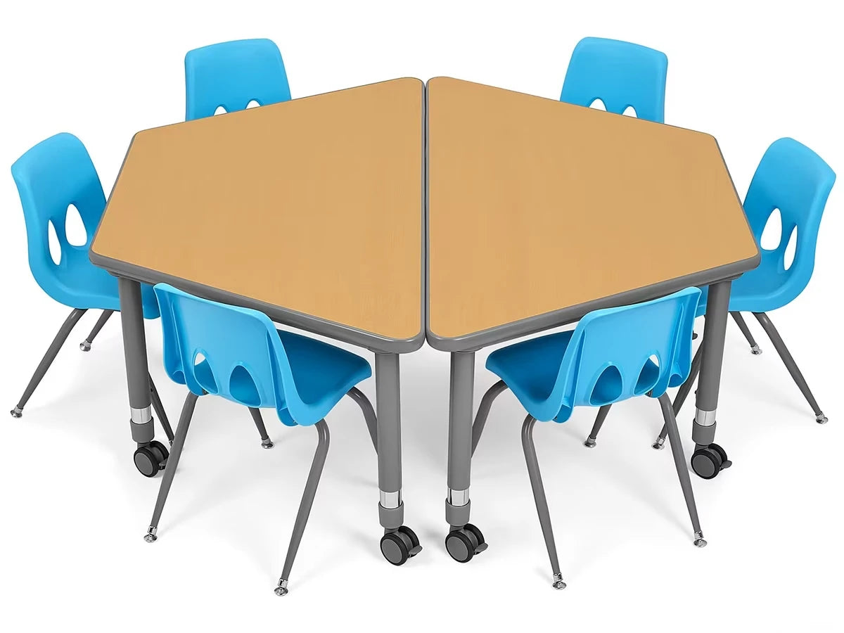Flex-Space Mobile Trapezoid Table - Maple - US 2392