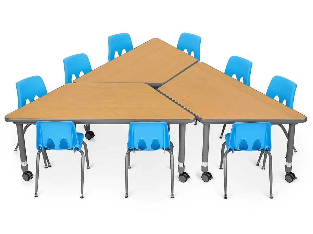 Flex-Space Mobile Trapezoid Table - Maple - US 2392