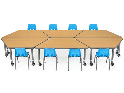 Flex-Space Mobile Trapezoid Table - Maple - US 2392