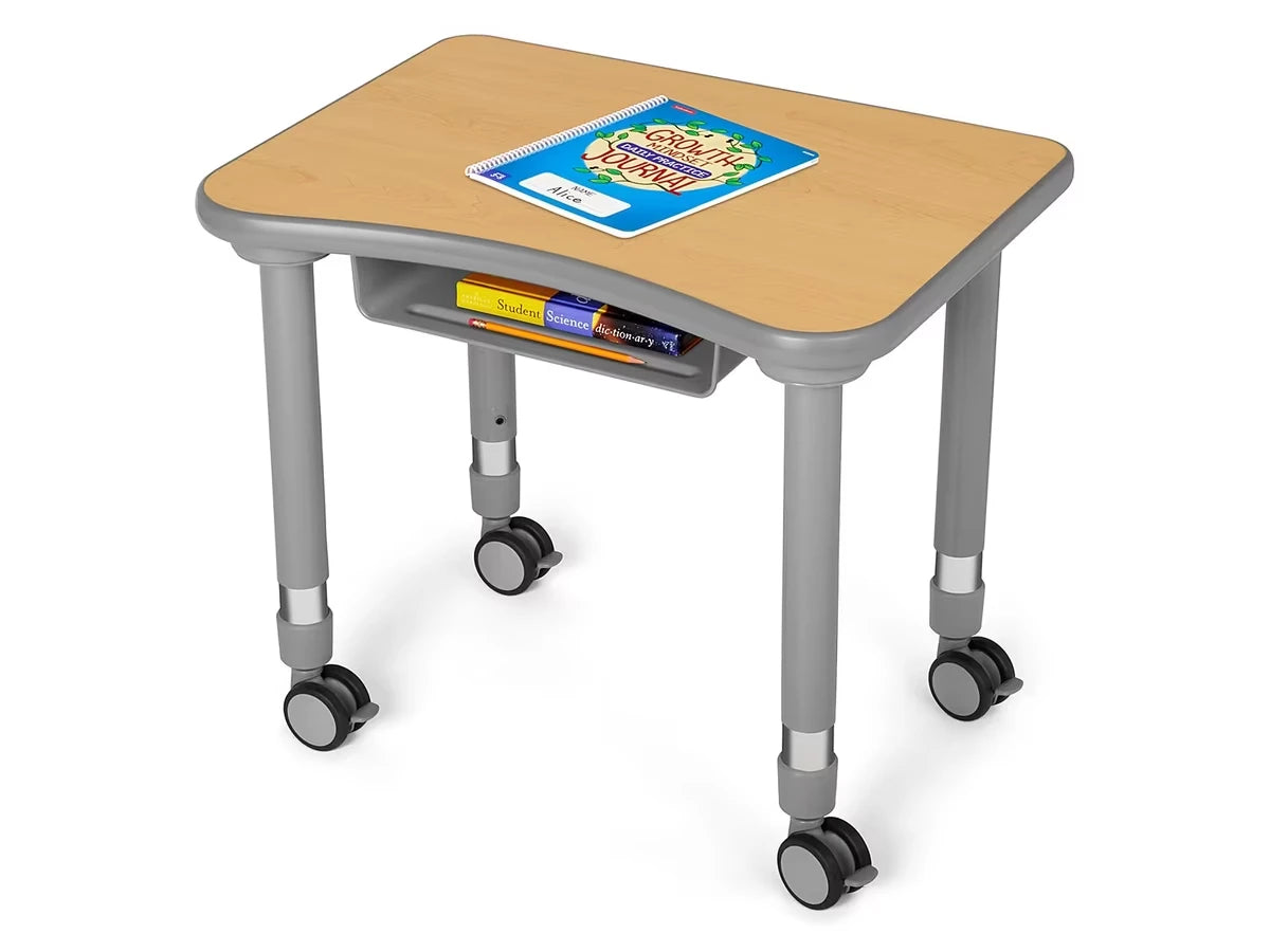 Flex-Space Mobile Student Desk with Book Box - Maple - US 5196