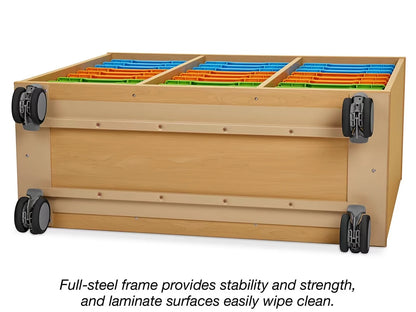 Flex-Space Mobile 27-Tray Storage Center - Maple - US 6344