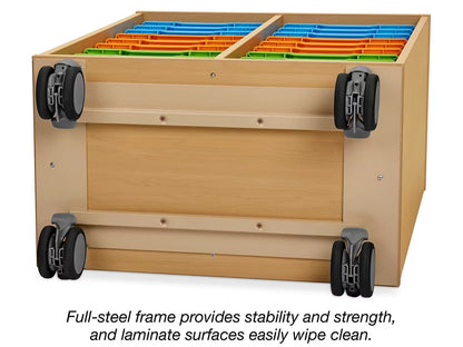 Flex-Space Mobile 18-Tray Storage Center - Maple - US 9165